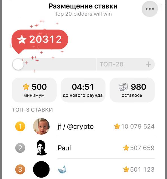 Аукцион подарков телеграм