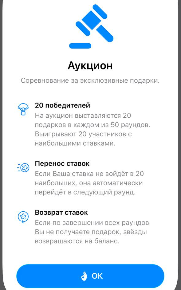 Аукцион подарков телеграм