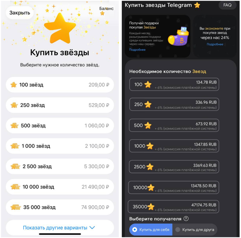 купить телеграм звезды дешего